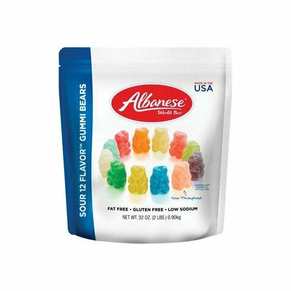 Albanese Confectionery Group GUMMI BEARS SOUR 32OZ 53338